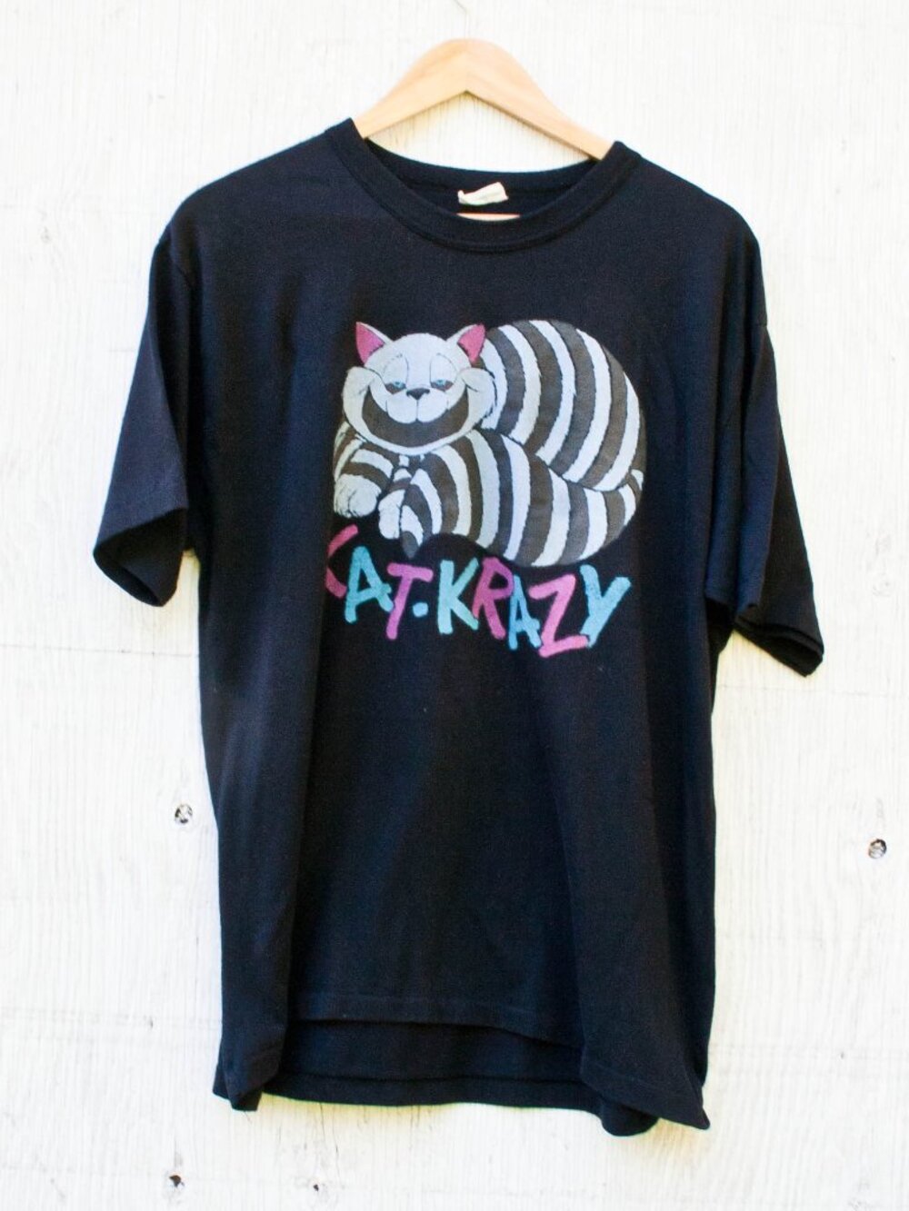 Kat -Krazy Cheschire Cat TShirt - Womens 2XL -  90s Alice in Wonderland